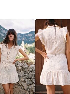 Zara NWT Cream Sundress cotton
